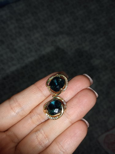 Customer photo review of Aretes Océano Azul