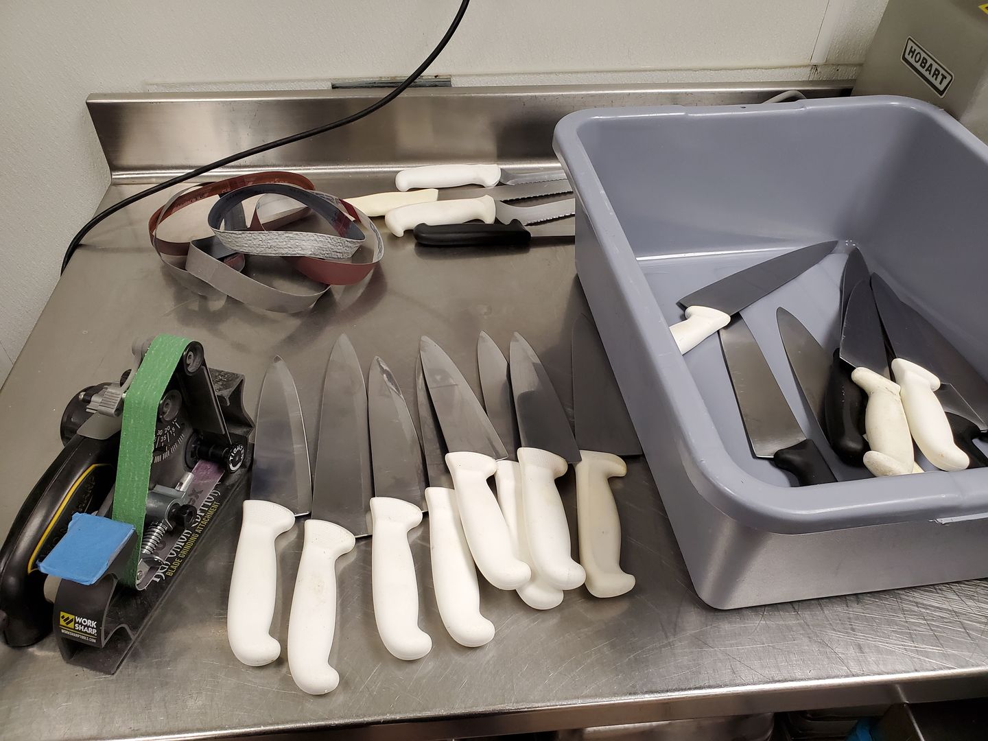 Customer photo review of 1 X 18 Inch Knife Sharpener Sanding Belts, 10 Pack