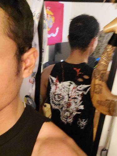 Customer photo review of 118 -  Blood Lone Wolf Tank Top