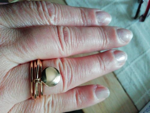 Customer photo review of Bague Sacha - Médaille Plate Or