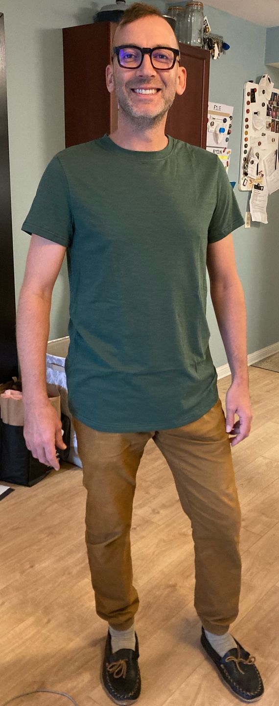 Customer photo review of *Freshly Baked* Men's Crew Tee