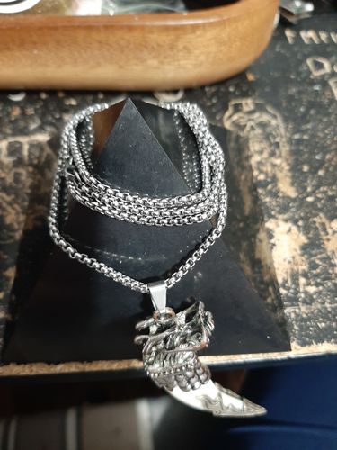 Customer photo review of Legendary Beasts Fangs Necklace