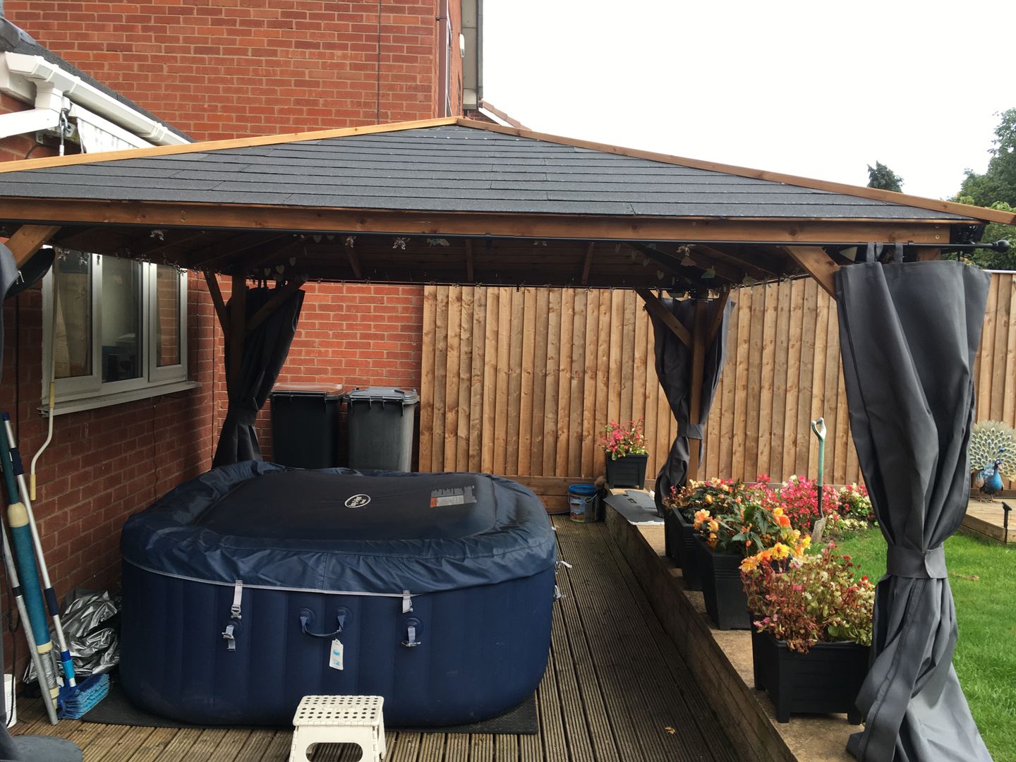 Customer photo review of Vintage Garden Gazebo Curtain Set Grey