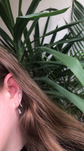 Customer photo review of Clear Ohrstecker
