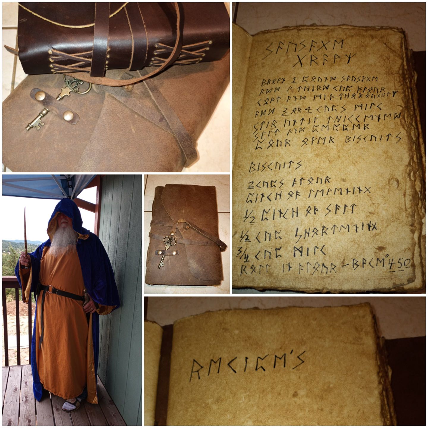 Customer photo review of Book of Shadows Leather Journal – Grimoire Notebook