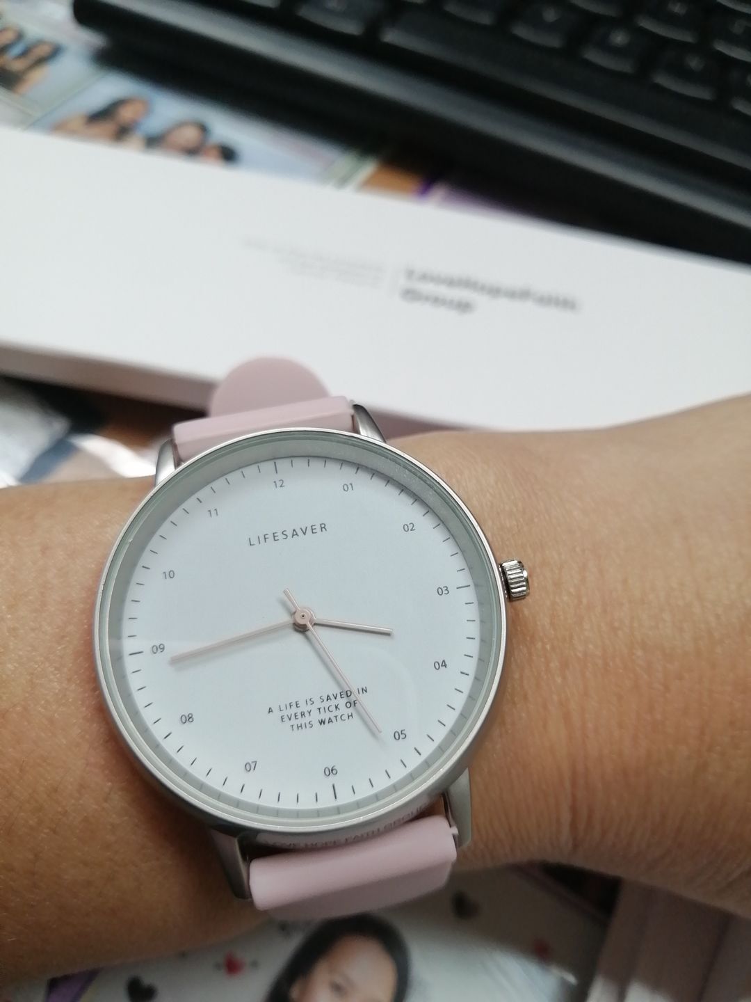Customer photo review of Life Saver Watch 4.0 – Pink