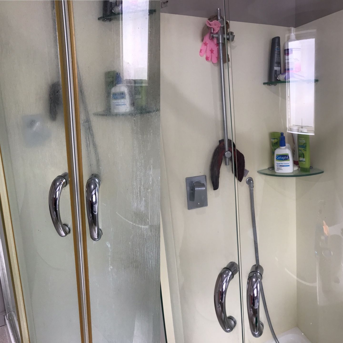 Customer photo review of Shower Cleaning & Protection Kit