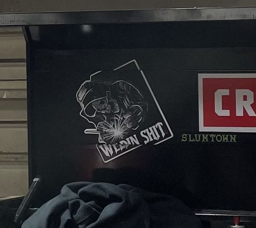 Customer photo review of 302 - Skeleton Welder Decal