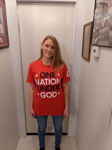 Customer photo review of One Nation Under God T-Shirt