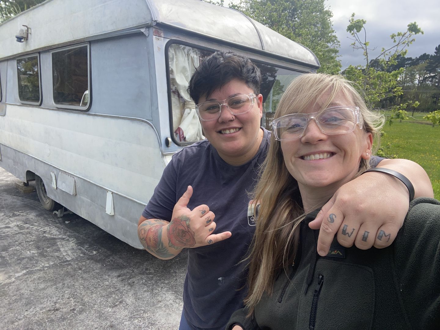 Customer photo review of Kenneth Clear Frame / Clear Lens Safety Glasses