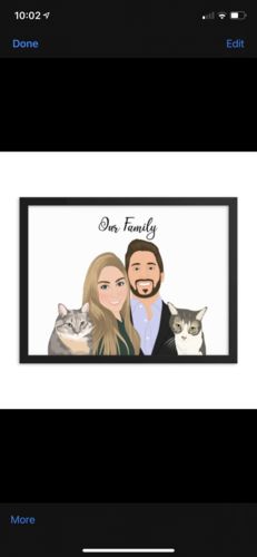 Customer photo review of Custom Framed Family Portrait