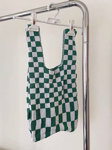 Customer photo review of Indie Aesthetic Checker Tote Bag