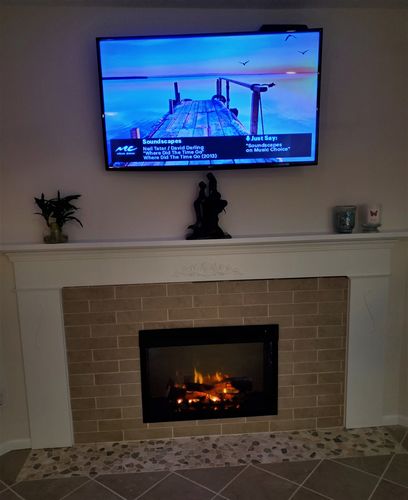 Customer photo review of Returned Item of Dimplex 33" Multi-Fire XD Plug-in Electric Firebox - Logs