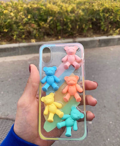 Customer photo review of Pastel Bears IPhone Case