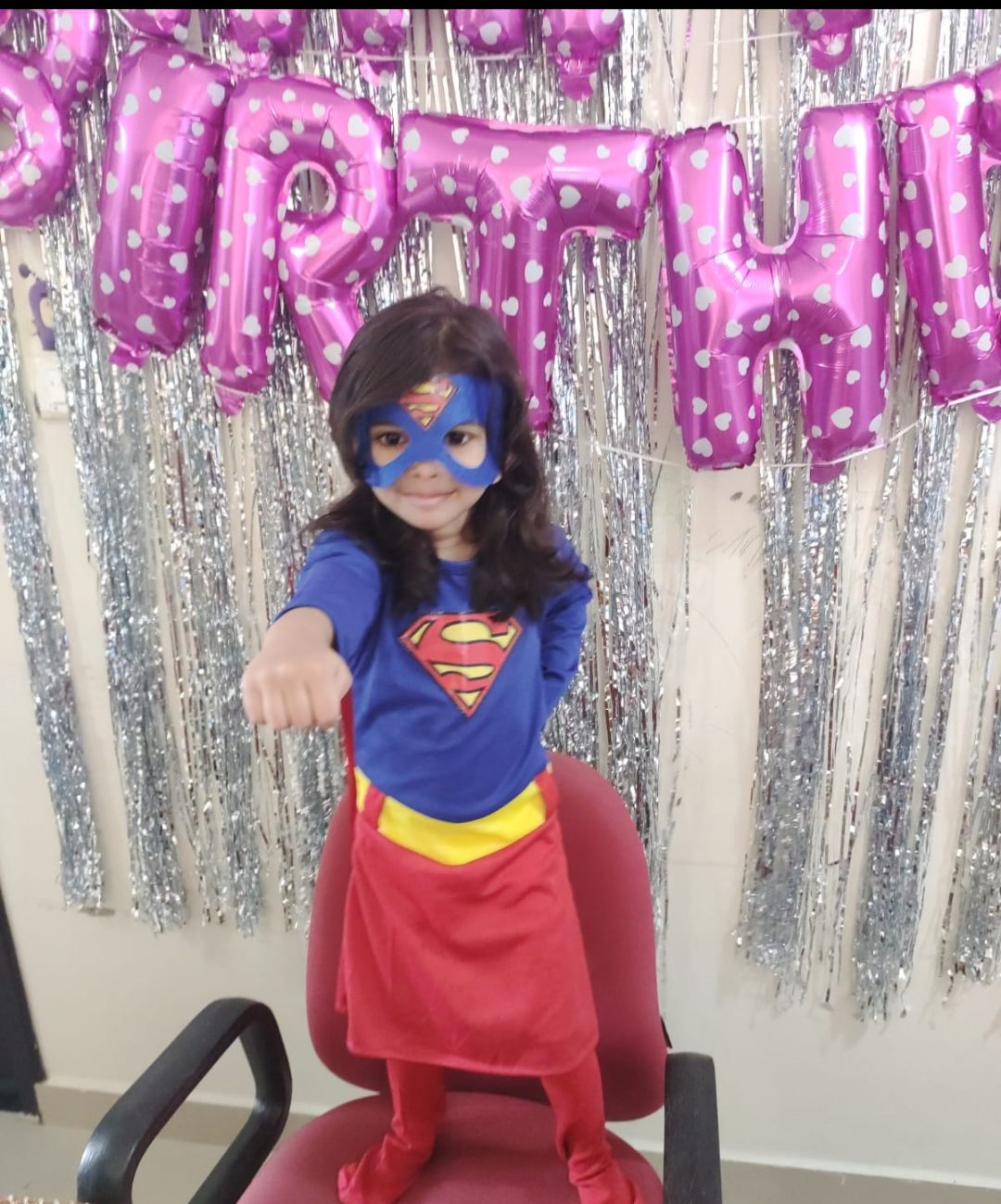 Customer photo review of Supergirl Dress with Cape and Stocking