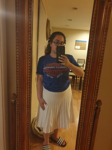Customer photo review of MM SUMMER PLEATED - PURE WHITE