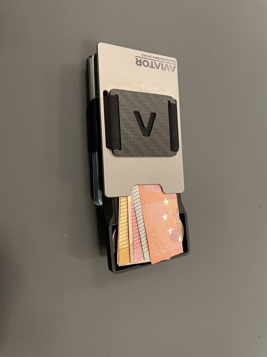 Customer photo review of Titan #1 Edition | Titanium Slim Wallet
