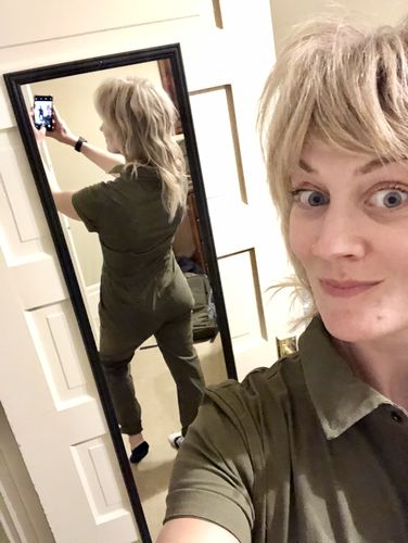 Customer photo review of Pit Crew Jumpsuit Olive