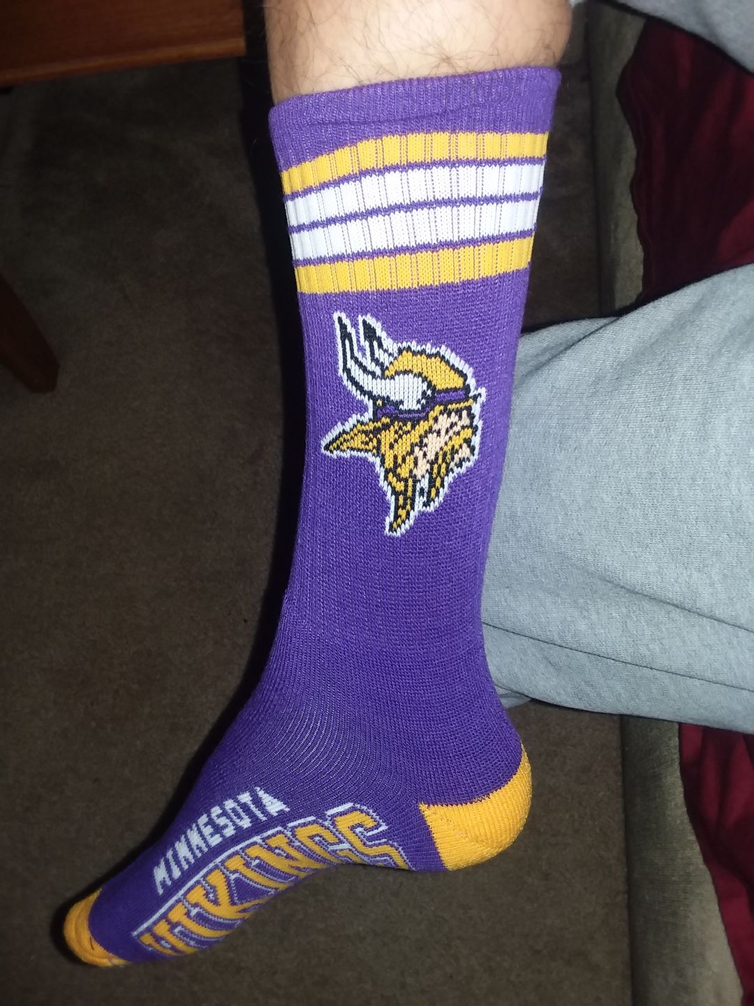 Customer photo review of Minnesota Vikings - 4 Stripe Deuce