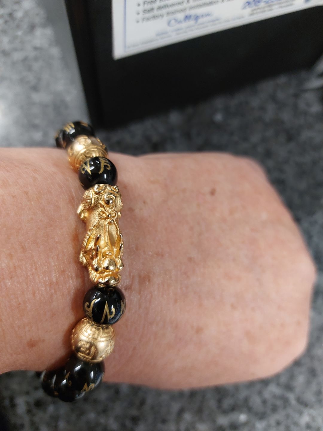 Customer photo review of Pi Yao Obsidian Wealth Bracelet