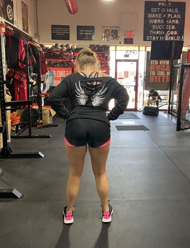 Customer photo review of 15 - Free Soul Wide Neck Sweatshirt