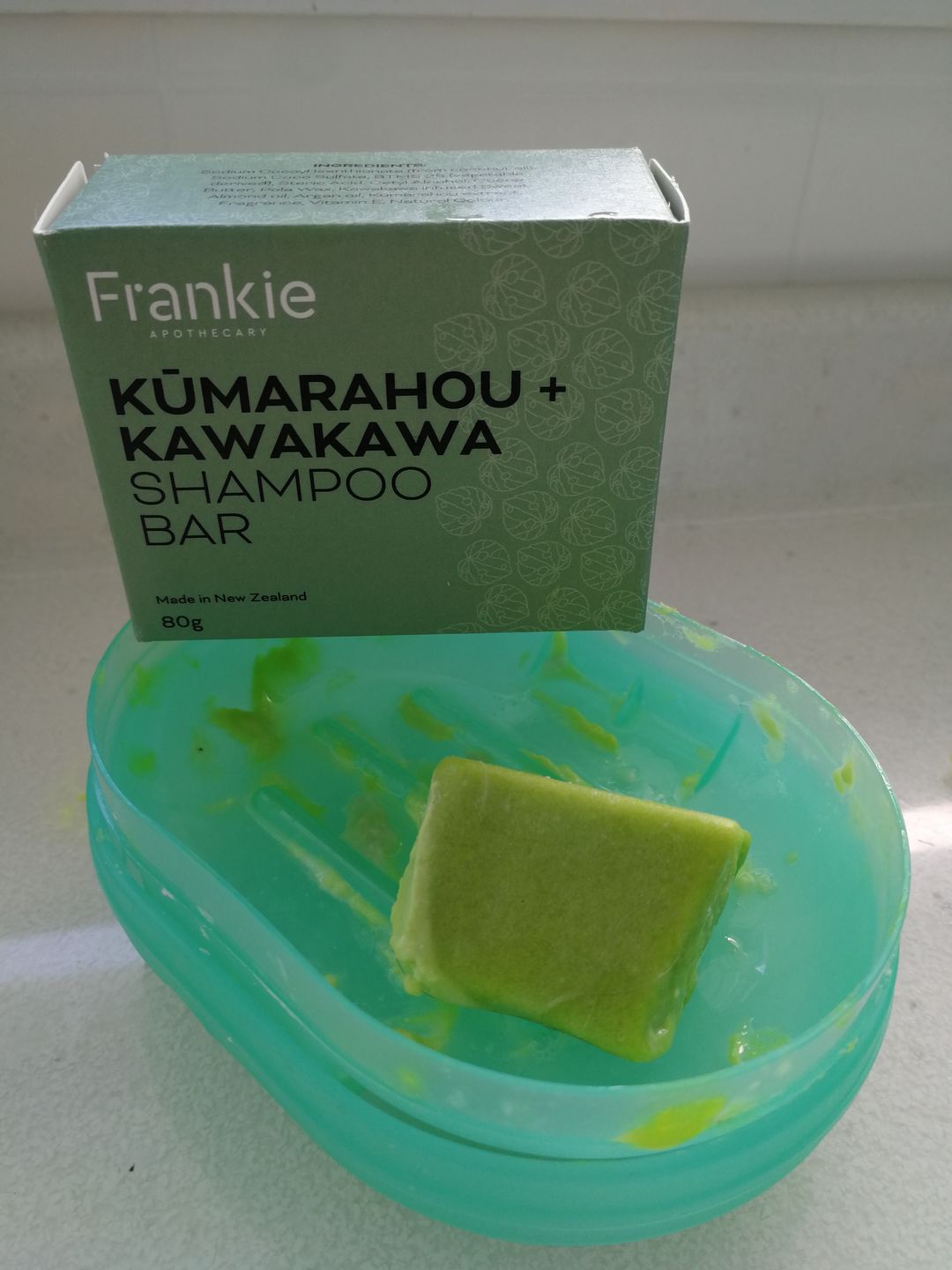 Customer photo review of Kūmarahou & Kawakawa Shampoo Bar