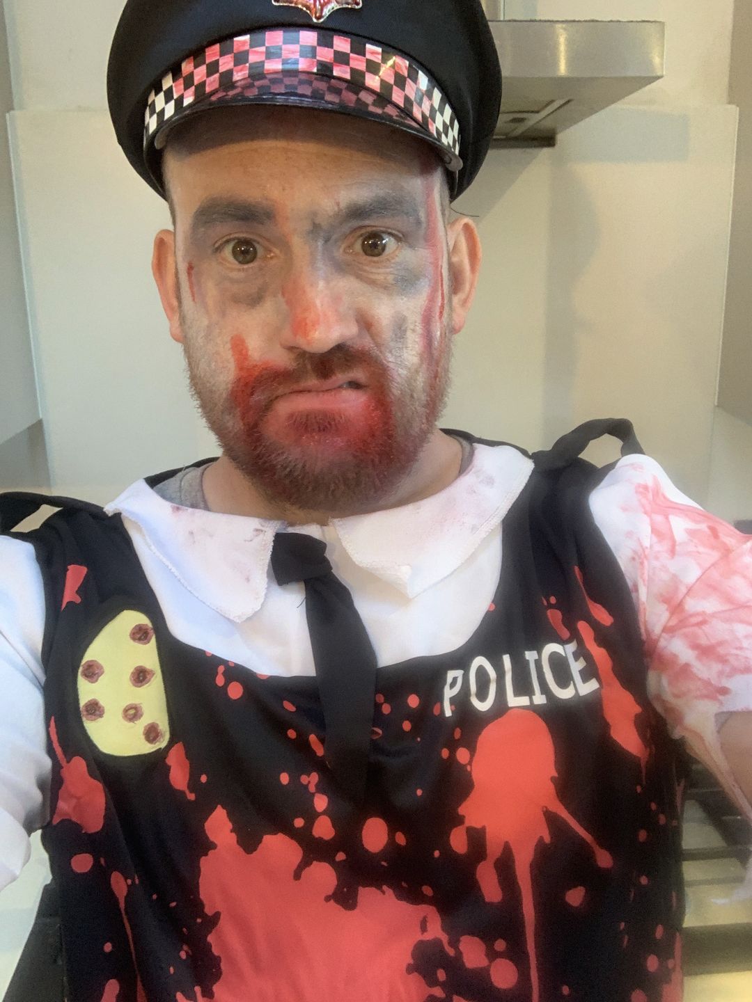 Customer photo review of Zombie Policeman Adult Costume
