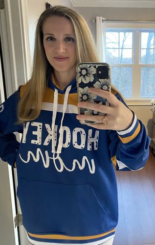 Customer photo review of Personalized Team Hockey Hoodie