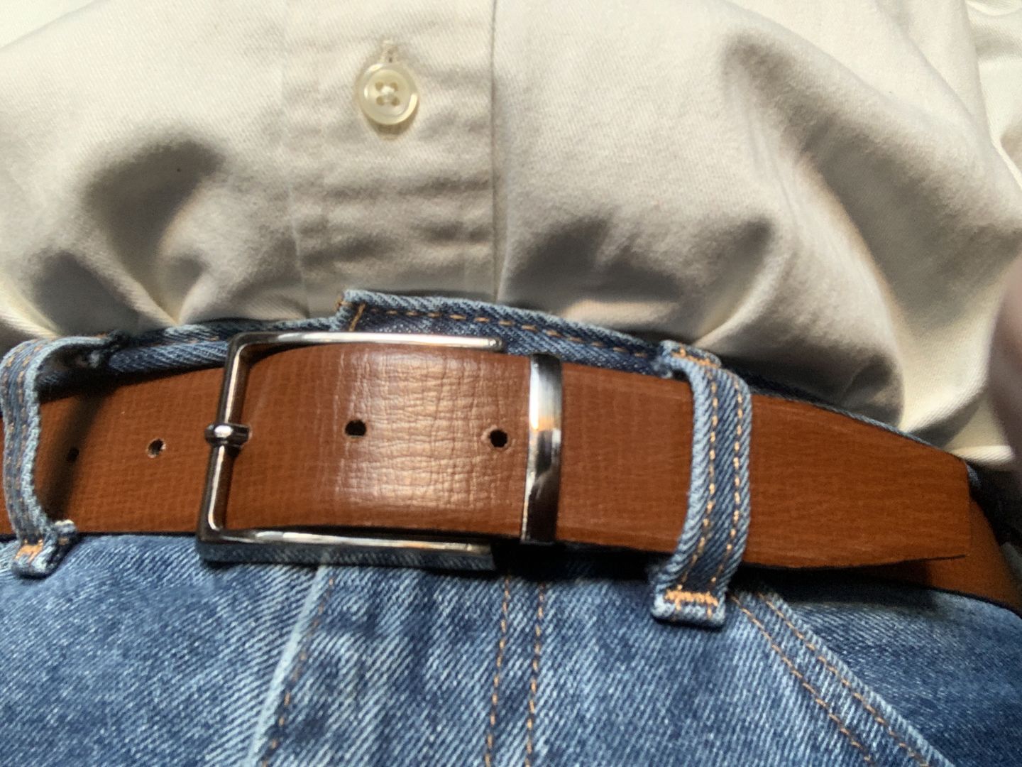 Customer photo review of The Harvey Dent Belt - Reversible Black/Brown 100% Real Leather Belt