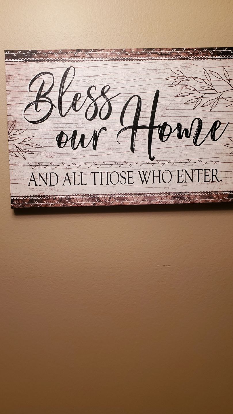 Customer photo review of "Bless Our Home And All Those Who Enter" Premium Canvas