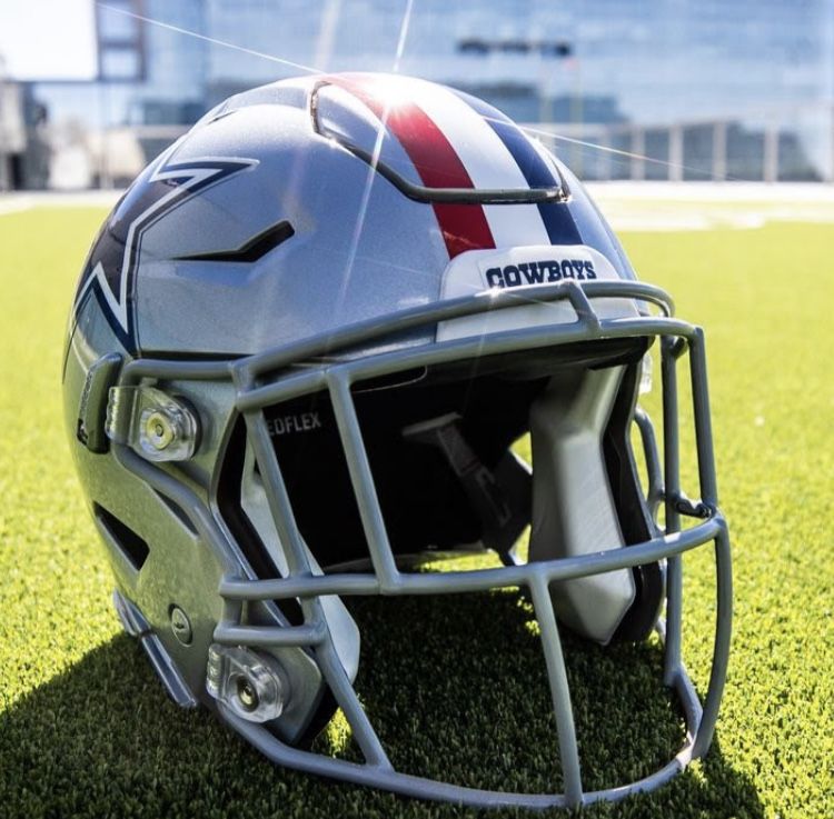 Customer photo review of Dallas Cowboys 1976 Riddell Throwback Replica Football Helmet