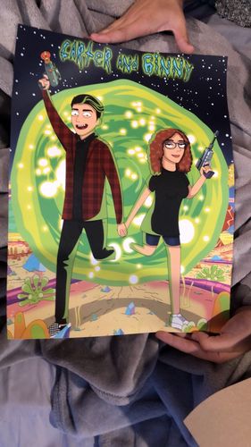 Customer photo review of 'Rick and Morty' Custom Portrait