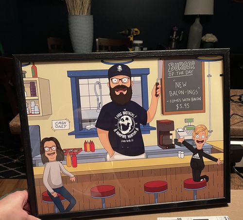 Customer photo review of Personalized Bob’s Burgers Custom Portrait