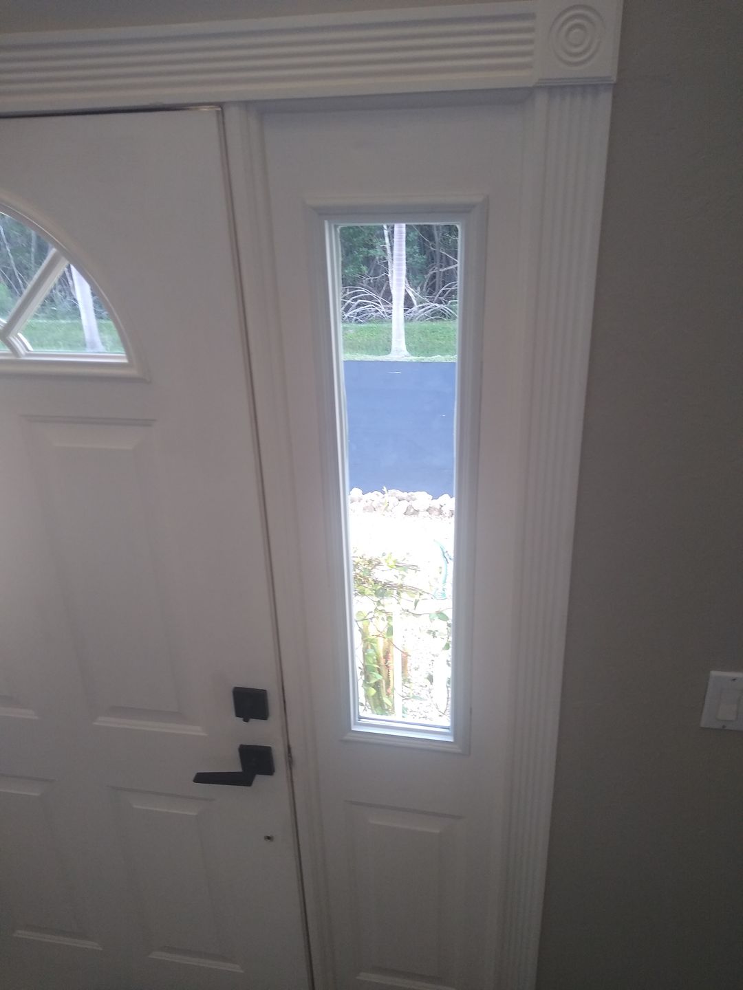 Customer photo review of Clear 1 Lite Glass and Frame Kit (Half Sidelite 8" x 36" Glass Size)