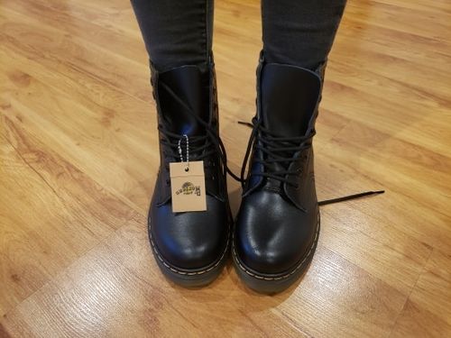 Customer photo review of Women Genuine Leather Shoes Winter Boots Woman Casual Autumn Botas Mujer Female Ankle Boots