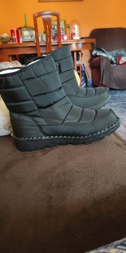 Customer photo review of Women's Waterproof Low Heel Ankle Boots
