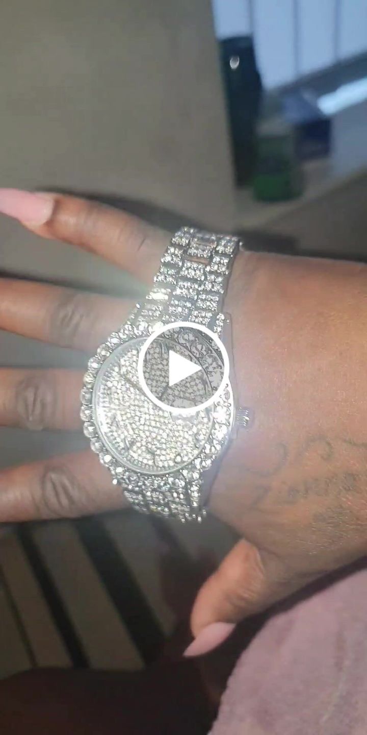 Customer video review of Arabic Dial Diamond Simulant Watch - Silver