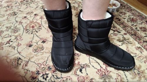 Customer photo review of Women's Waterproof Low Heel Ankle Boots