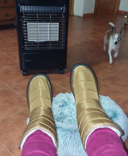 Customer photo review of Women's Waterproof Low Heel Ankle Boots