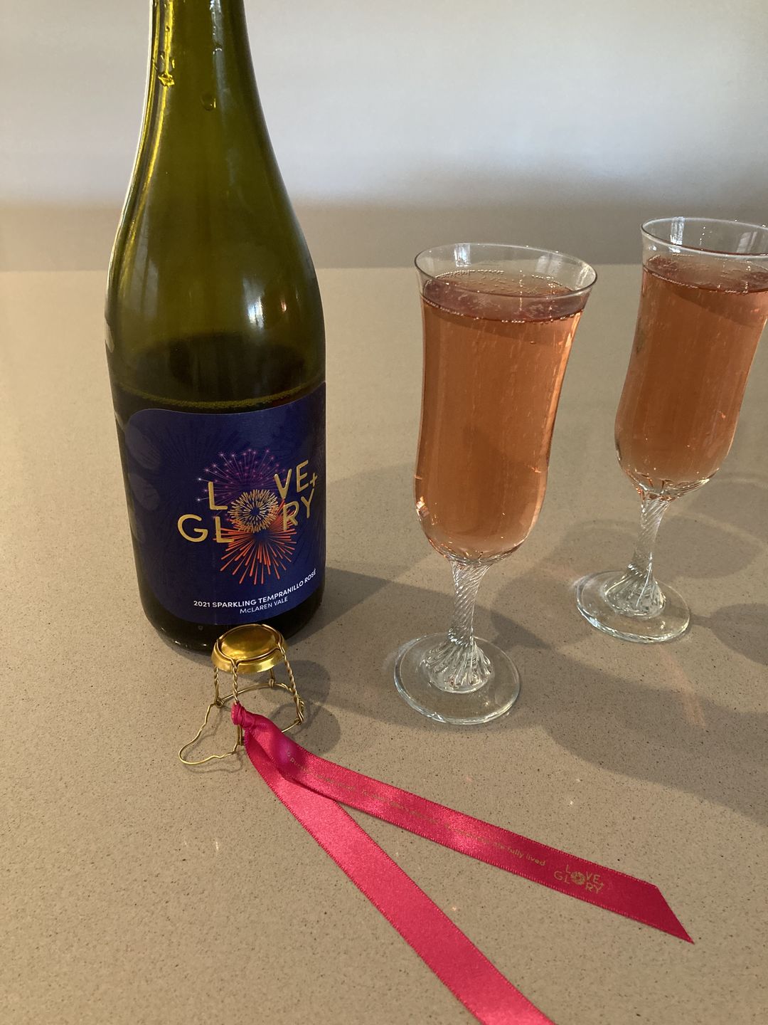 Customer photo review of Sparkling Tempranillo Rosé | 6 Pack