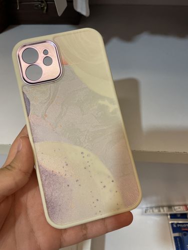 Customer photo review of Electroplated Mauve Abstract iPhone Case-Purple