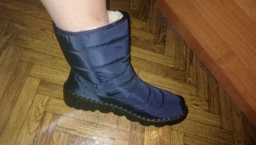 Customer photo review of Women's Waterproof Low Heel Ankle Boots
