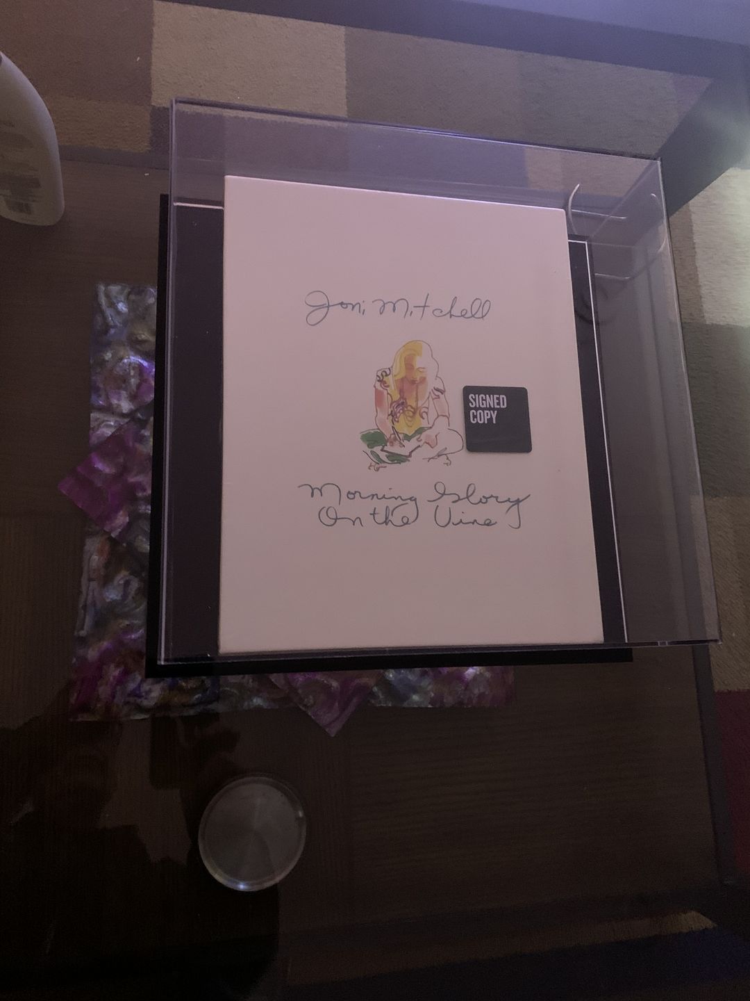 Customer photo review of Acrylic Double Sheet Book Display Cases
