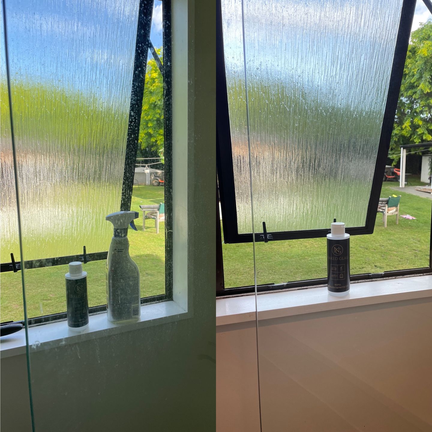 Customer photo review of Naked Glass Repellent & Protector 250ml