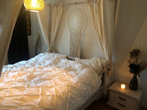 Customer photo review of Bambus Himmelbett TABANAN weiß