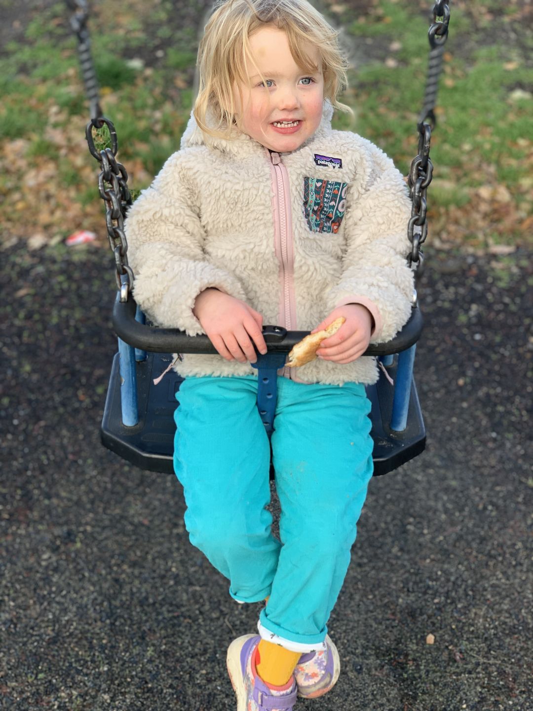 Customer photo review of Turquoise Woodland Adventure Jeans