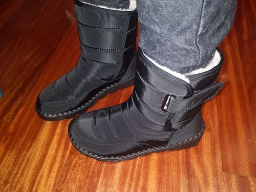 Customer photo review of Women's Waterproof Low Heel Ankle Boots
