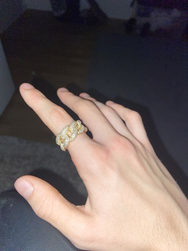 Customer photo review of ICEY CUBAN. - 18K GOLD