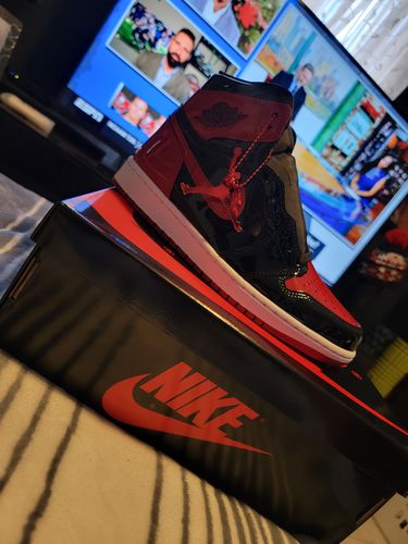 Customer photo review of Jordan 1 Reimagined Bred Early Pairs