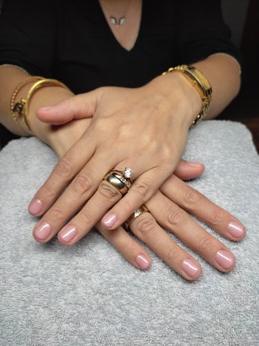 Customer photo review of Fiber base gel Didier Lab Shimmer Nude 10ml
